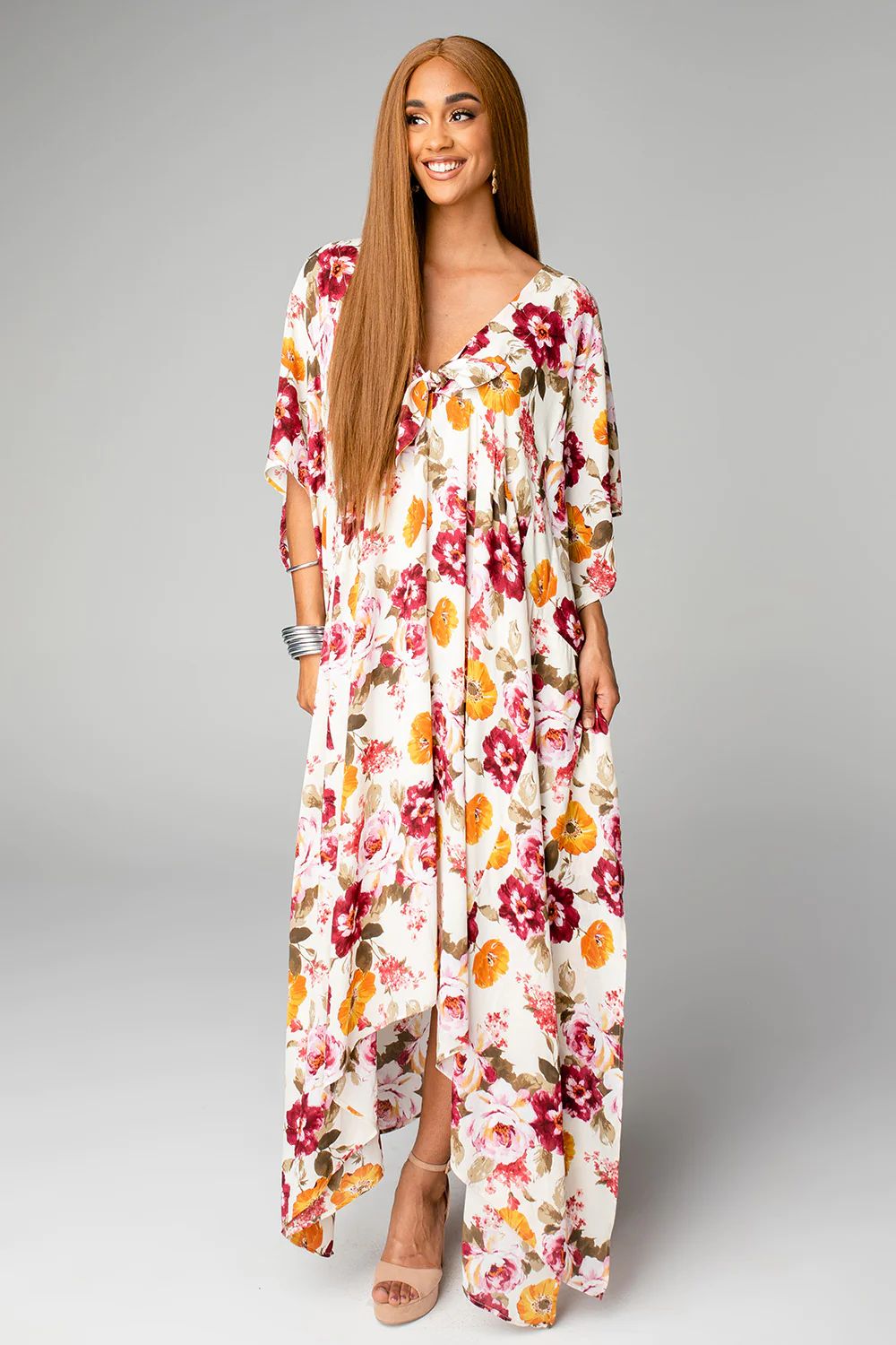 Mamie Caftan Maxi Dress - Thistle | BuddyLove