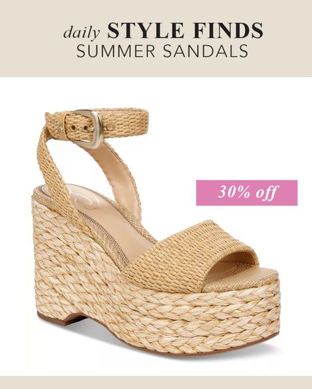 SAM EDELMAN Women's April Ankle-Strap Raffia-Wedge Sandals - Espadrille Wedge sandals #macys #MacysFriendSale

#LTKsalealert #LTKover40 #LTKshoecrush