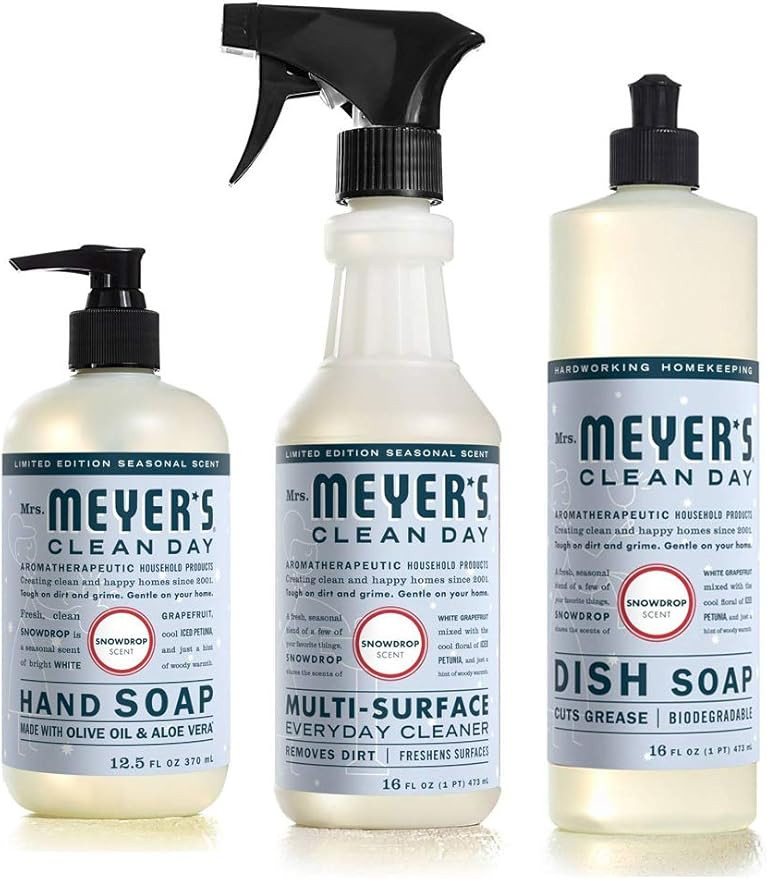 New Limited Edition Seasonal Winter Christmas Scent Mrs. Meyer's Clean Day Kitchen Basics Set: Di... | Amazon (US)