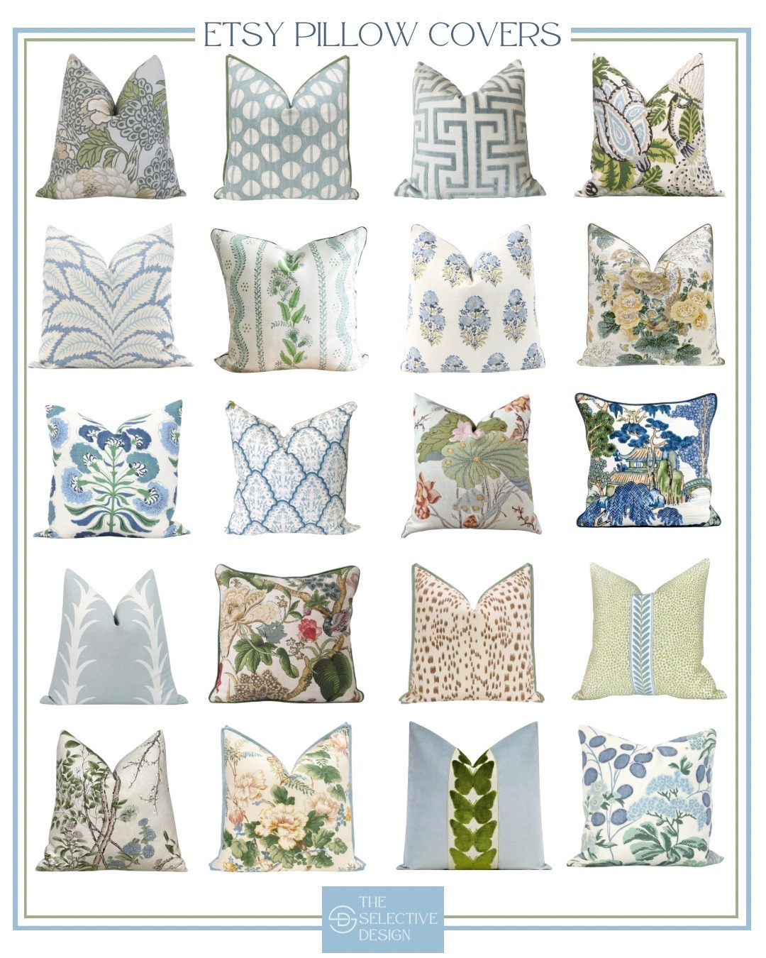 Some of our favorite designer pillows from Etsy ! These make great living room pillows or bedroom pillows! Updating your Pillows is a great way for a home refresh on a budget! 

Grandmillennial pillows | Grandmillennial home decor | floral pillow | geometric pillow | throw pillow | pillow cover | bedroom pillows | designer pillow covers

#LTKSaleAlert #LTKHome