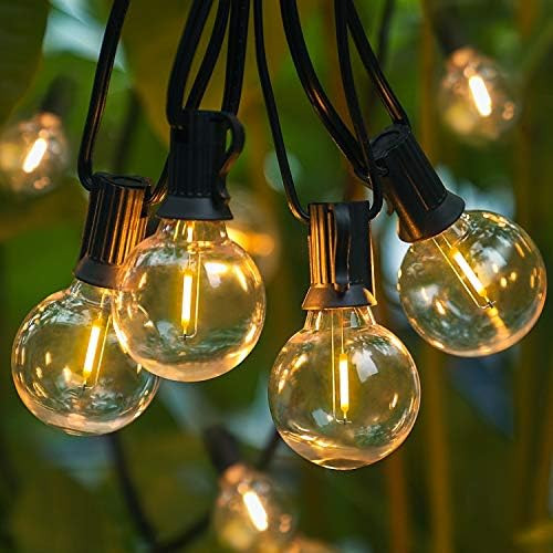 Dimmable 50FT G40 Globe String Lights for Patio, LED Hanging Lights Waterproof with 25 1W Bulbs, ... | Amazon (US)