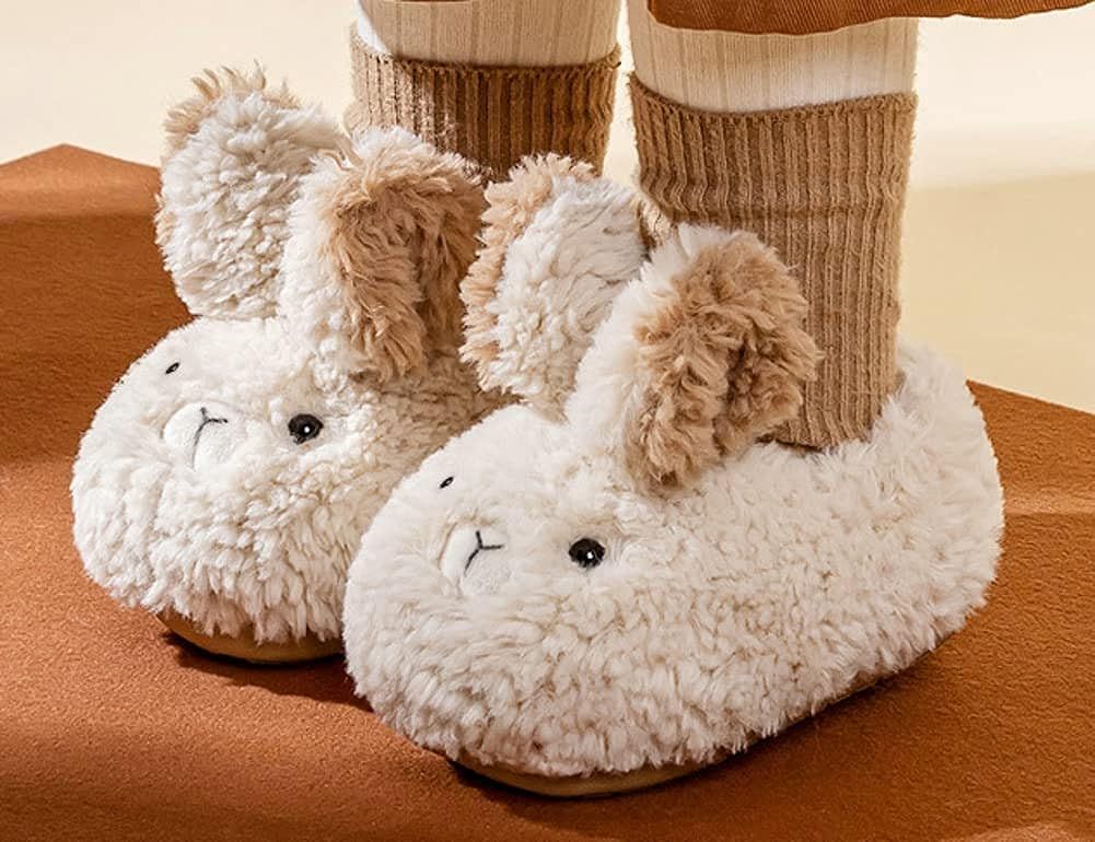 Toddler Slippers Girl Kids Bunny Cute House Slipper Fuzzy Slippers Winter Slipper Warm Slippers S... | Amazon (US)