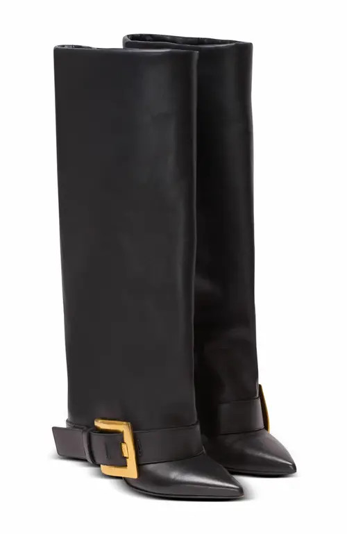 Balmain Anthem Calfskin Leather Boots in Black at Nordstrom, Size 39 | Nordstrom