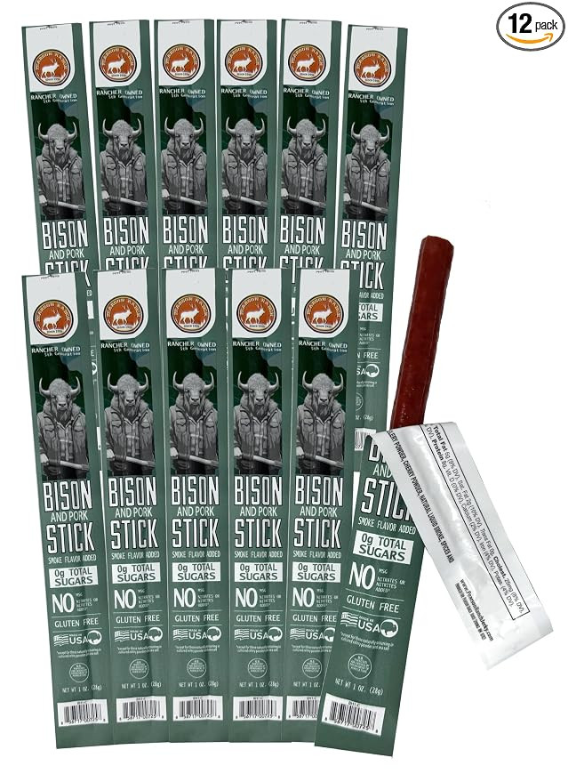 Pearson Ranch Exotic Meat Sticks - Bison Sticks - High-Protein Paleo & Keto Friendly Healthy Snac... | Amazon (US)