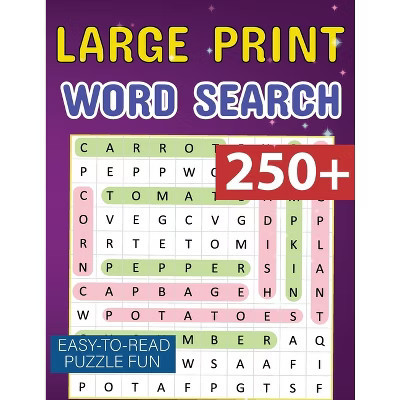 Word Search Book for Adults with Solution - Large Print by  Laura Bidden (Paperback) | Target