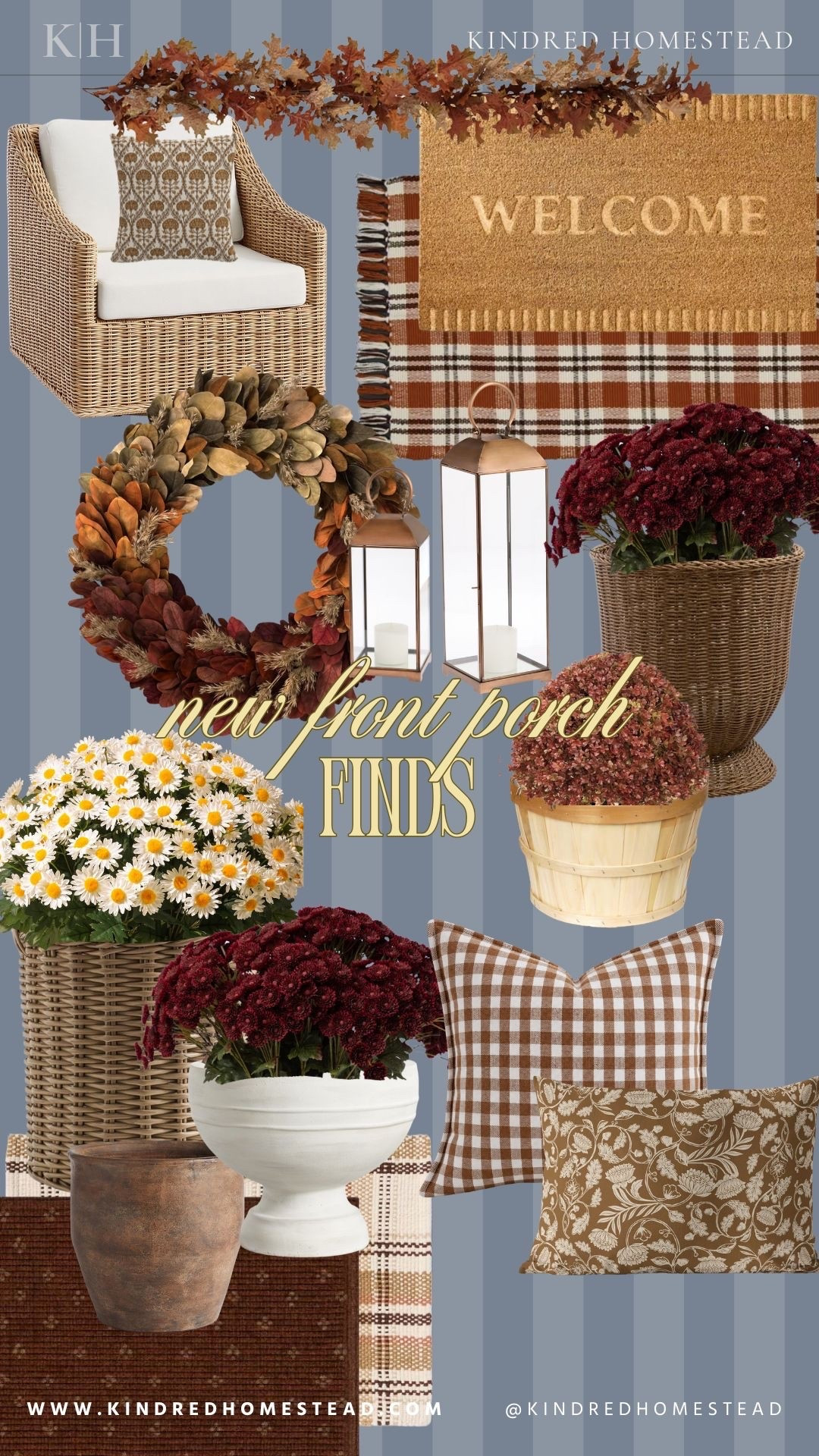 🍁 New fall porch finds

The best little pieces for giving your front porch a fall refresh—without starting completely from scratch. From Walmart + Target to Pottery Barn, World Market + more, I found plenty of pumpkins, planters, doormats, lanterns, and cozy accents worth bringing home.

A few new layers + what you already have = an easy fall porch moment. 🤎

Everything is linked in my LTK.

#LTKHome