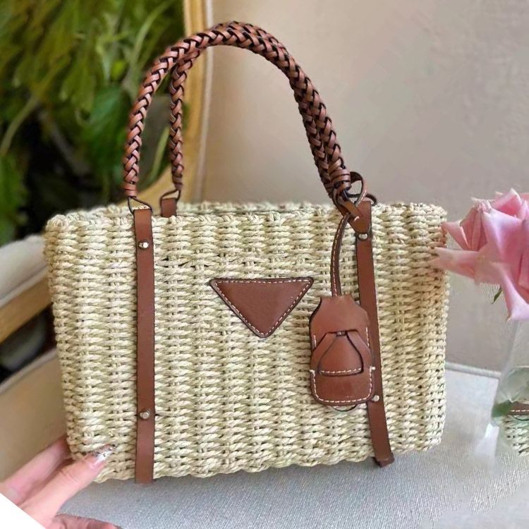 Luxurys Designer Straw Bag Summer Knitting Handbag Women Basket bags Box Type Cotton Bag Inside V... | DHGate