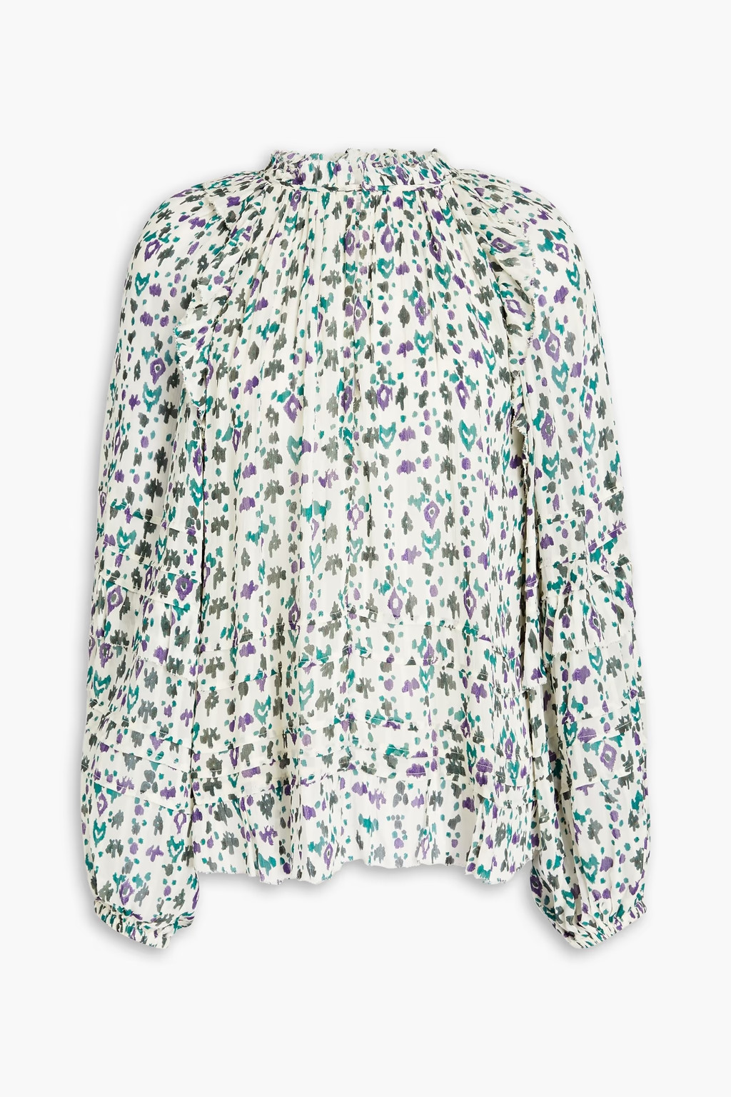 Tiered printed georgette blouse | The Outnet (US and CA)