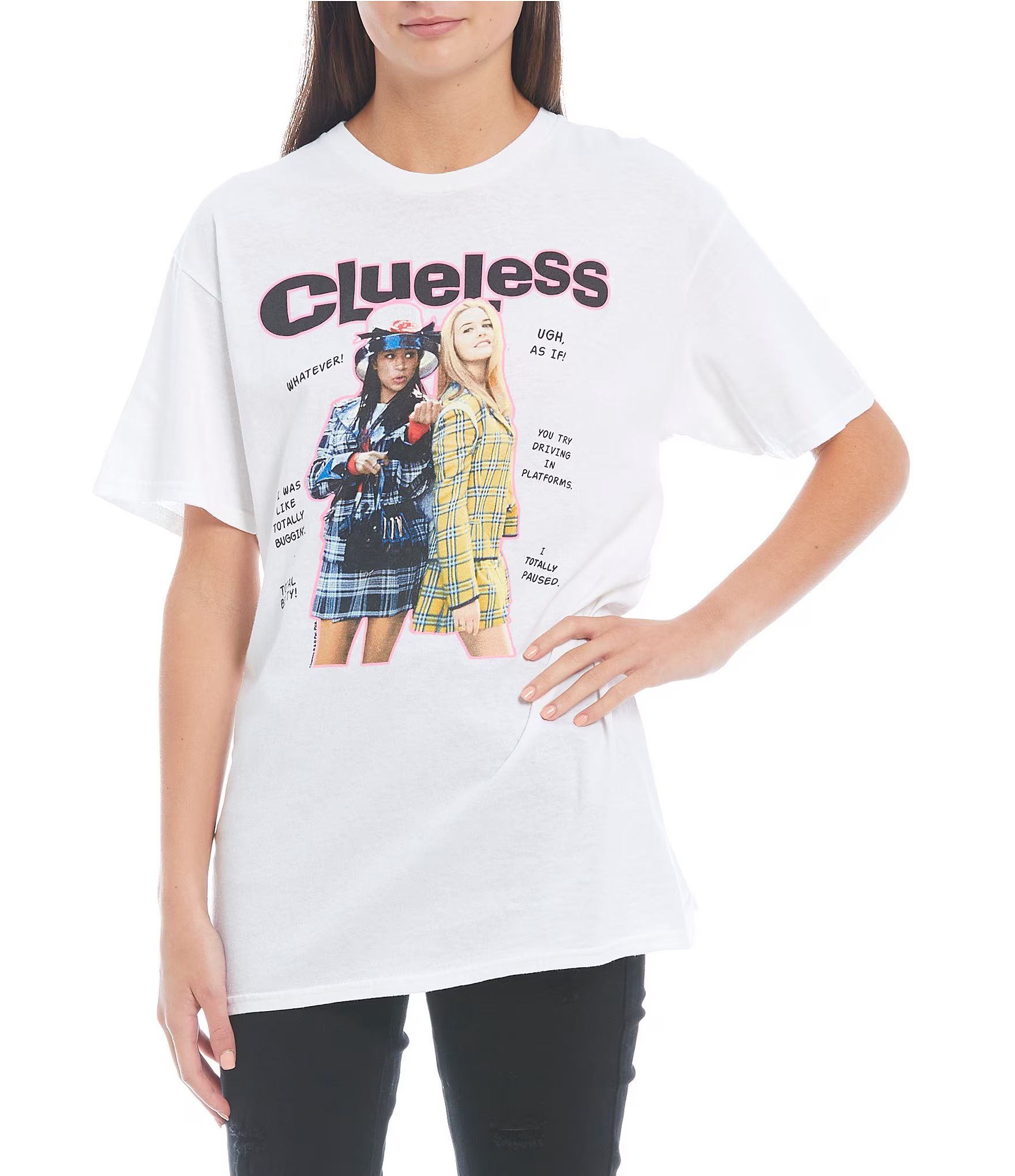 Clueless Quotes Short Sleeve Graphic Tee | Dillards