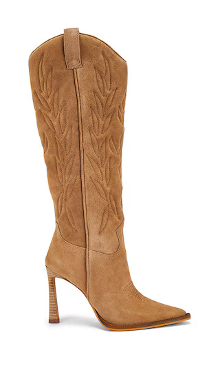 Kinzee Boot in Chestnut Suede | Revolve Clothing (Global)