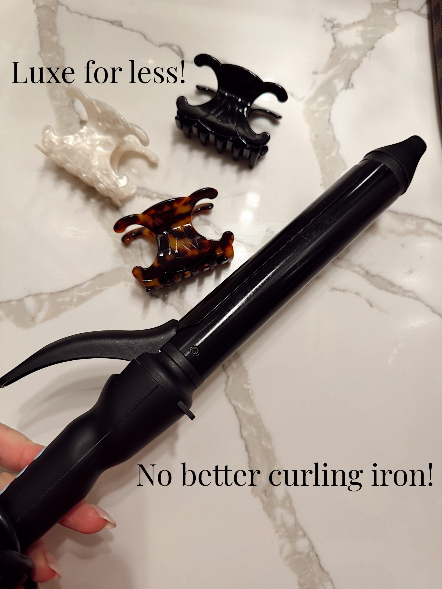 I use the 1.25”. There is no better curling iron! My go to! Clips are a luxe for less! 

Hair. Beauty. 

#LTKgrwm #LTKBeauty #LTKmorningroutine