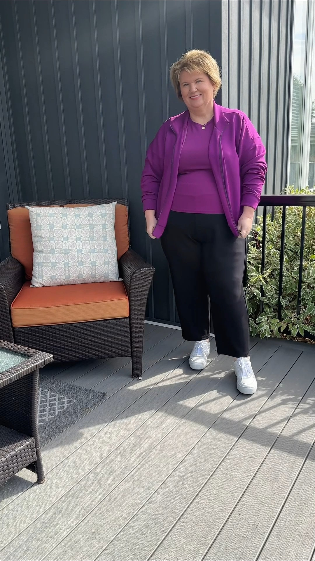 I love this beautiful new shade, Snapdragon! My @spanx track jacket is currently on sale! Sadly the long sleeve top is out of stock. 

I’m also wearing the new AirEssentials slim straight pants in petite length; they’re also available in regular and tall. They have a flat front, no ties and no pockets.

New customers receive 15% off your first order plus free shipping! Use code SWCXSPANX 

@spanx


#LTKSaleAlert #LTKActive #LTKPlusSize