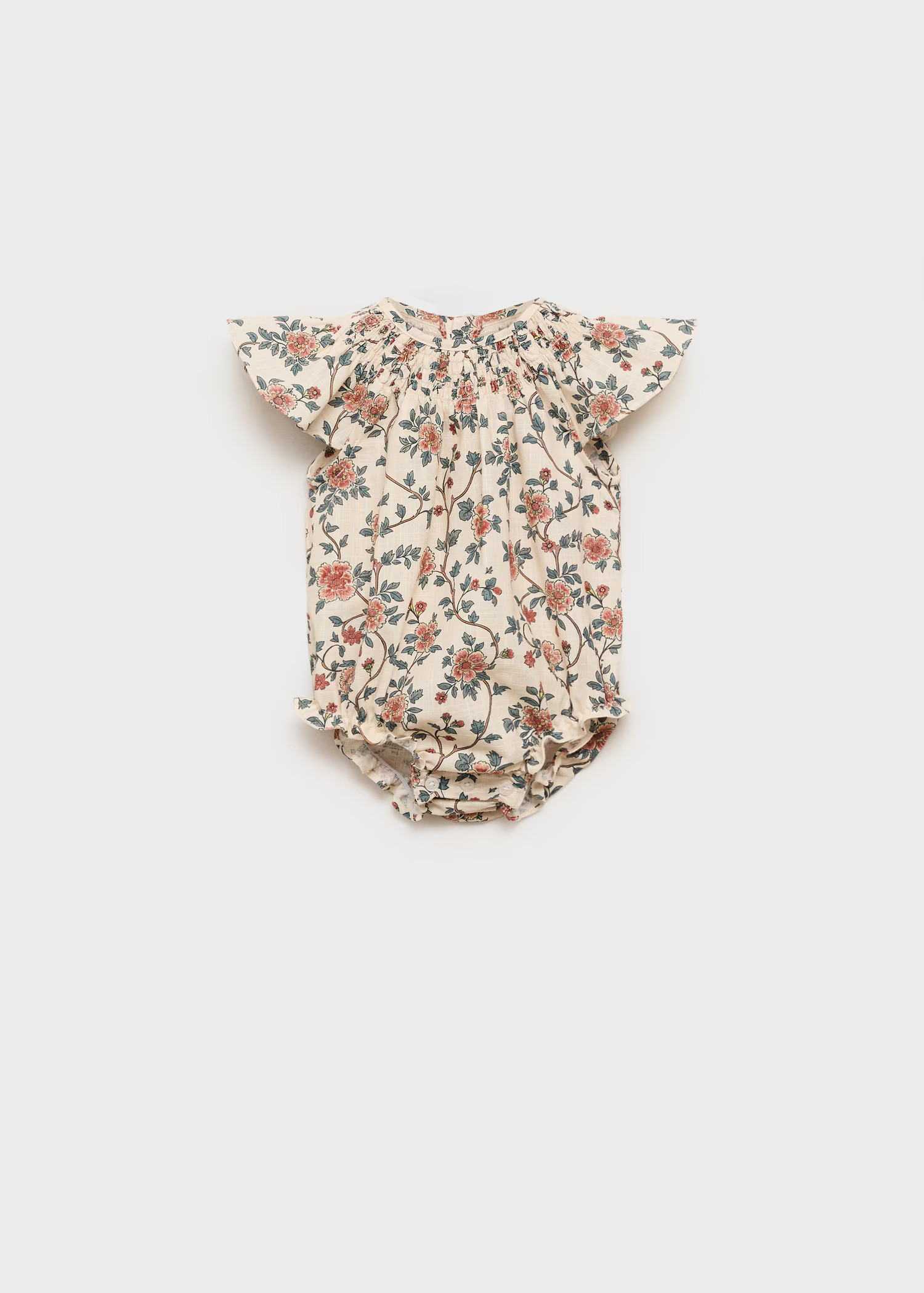 Cotton floral romper - Kids | MANGO USA | Mango (US/MX/AU)