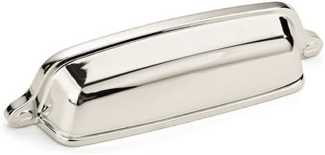 10 Pack 3.75 inch(96 mm) Drawer Pulls Polished Nickel Cabinet Cup Pulls Cabinet Hardware Kitchen ... | Amazon (US)