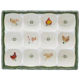 Red Shed 8.2 in. Ceramic Egg Holder, Antique Green/White | Tractor Supply
