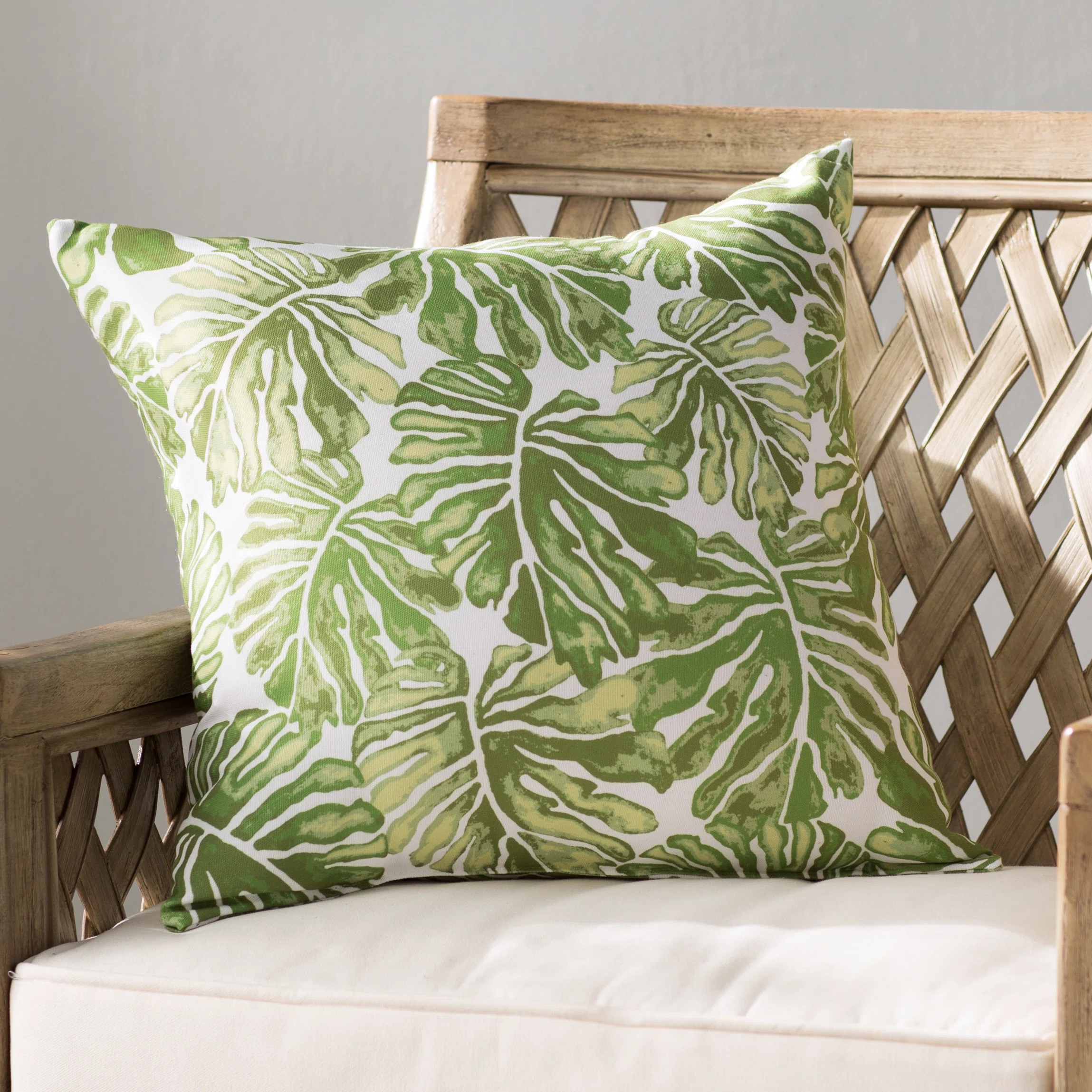 Tropical Resort Floral Indoor/Outdoor Reversible Throw Pillow | Wayfair North America