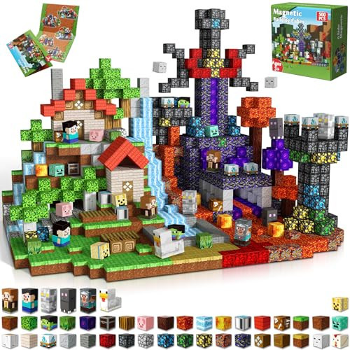 Magnetic Blocks - 500 PCS Magnetic Building Blocks Cubes, Magnet Toys for Kids Age 3+, Toy Building Set for Kids, Magnets Stacking Construction Birthday Gifts for Boys Girls Age 4-8, 8-12 | Amazon (US)