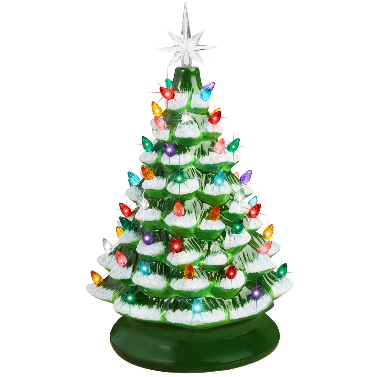 Best Choice Products 15in Ceramic Christmas Tree, Pre-lit Hand-Painted Holiday Decor w/ 64 Lights | Target