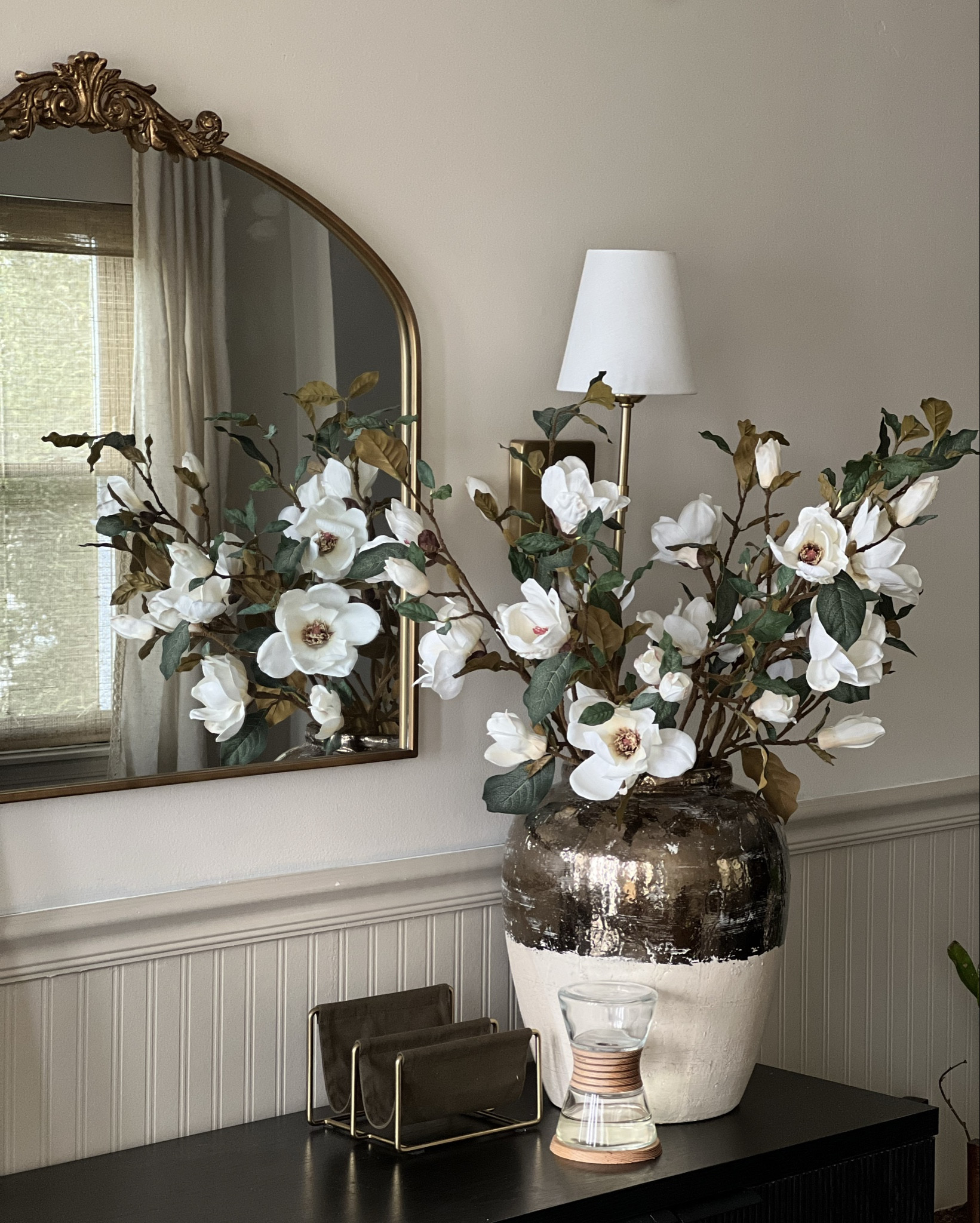 Life like faux stems! Looks and feels real without the hassle of watering and cleaning up every few days. I have magnolia and hydrangeas here, can’t wait to get my hands on some fall stems.

#LTKHome #LTKSeasonal