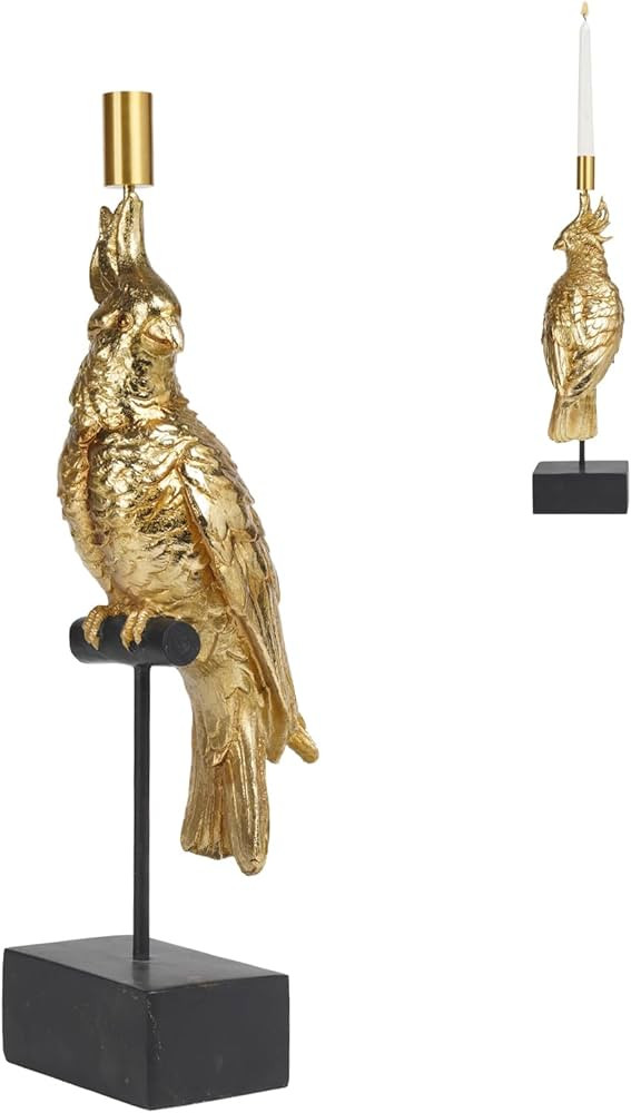 Candle Stick Holder Table Decor - Parrot Resin Modern Candlestick Holder Coffee Table Decor Gold ... | Amazon (US)