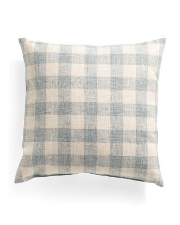 Made In Usa 22x22 Gingham Pillow | TJ Maxx