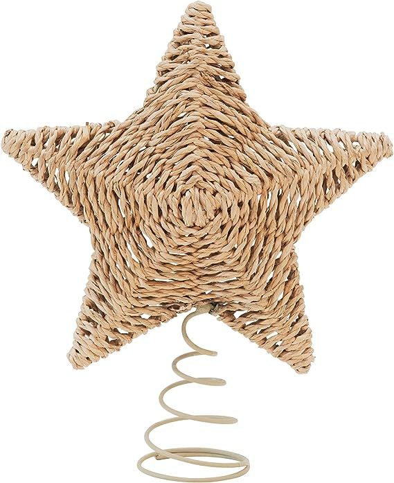Amazon.com: Creative Co-Op Hand-Woven Bankuan Star, Natural Tree Topper : Home & Kitchen | Amazon (US)