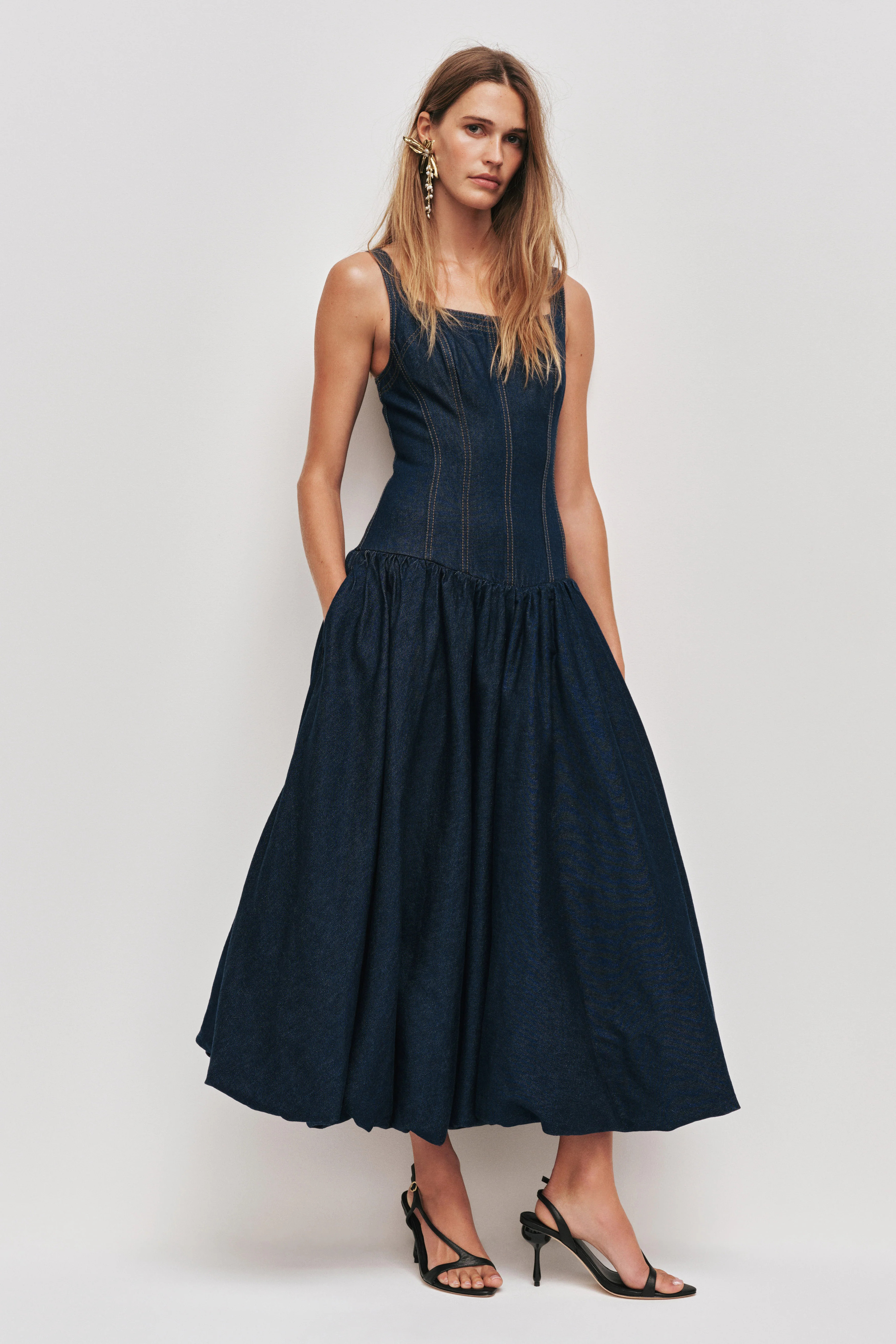 Briar Denim Midi Dress | aje. (Australia and New Zealand)