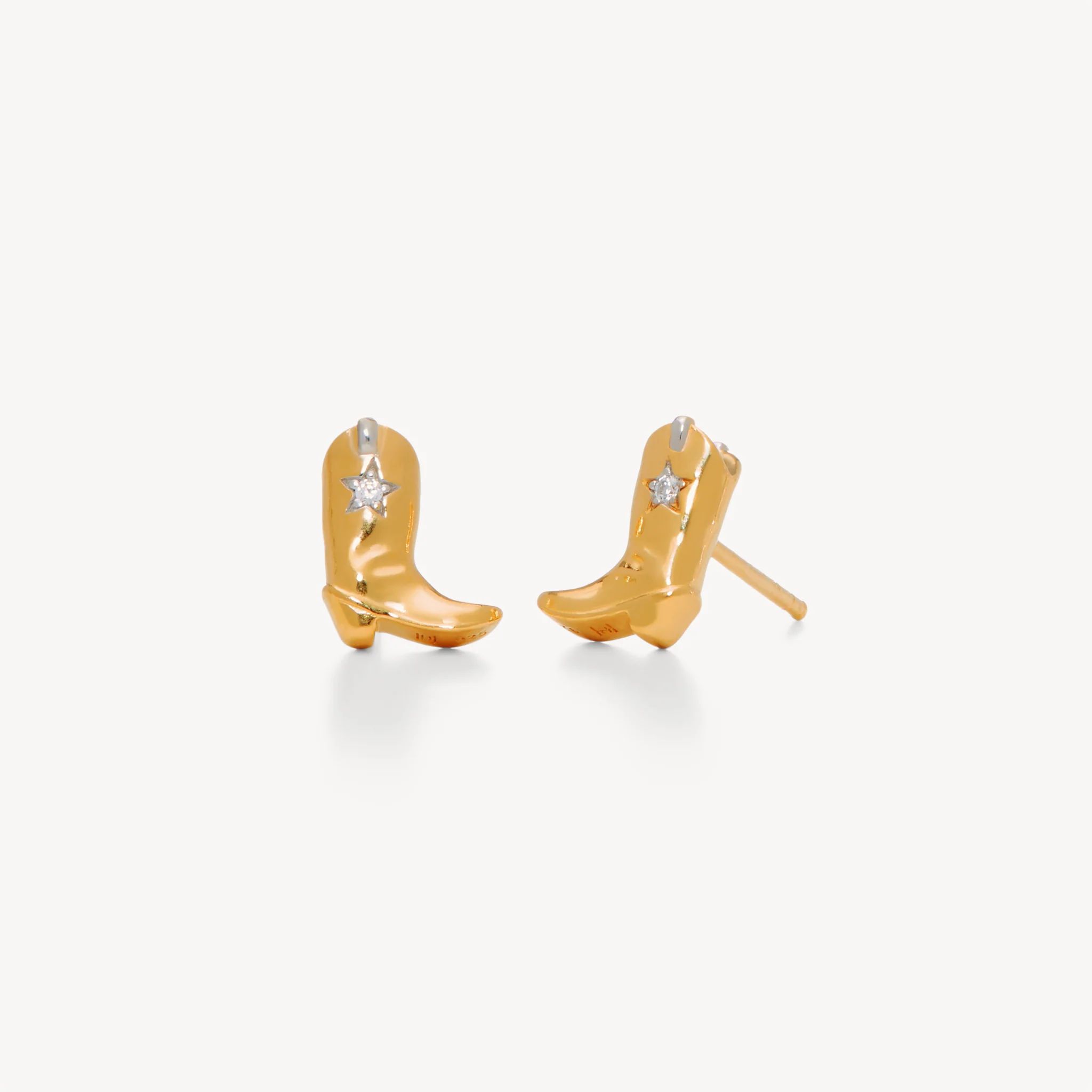 Cowboy Boot Stud Earrings | Hillberg & Berk | Hillberg & Berk