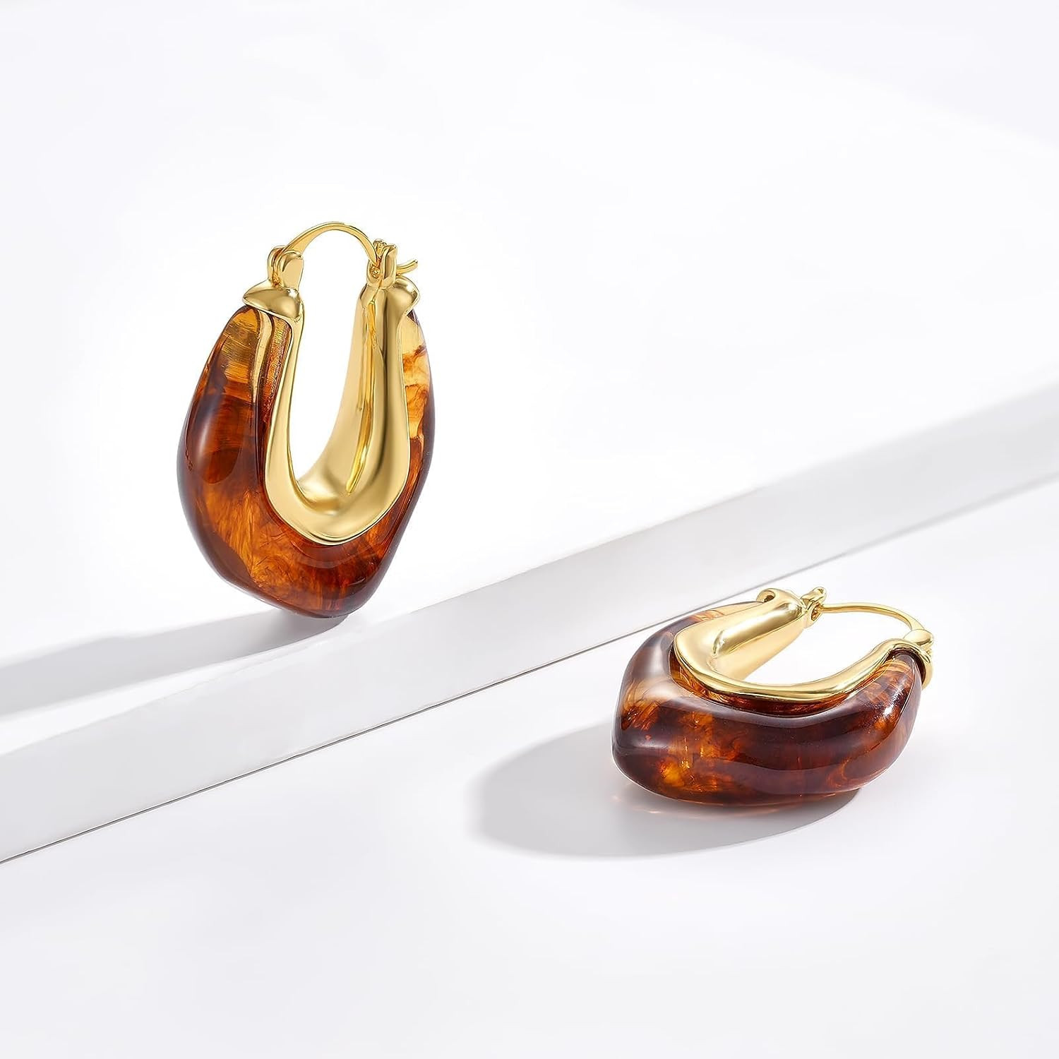 KELORIS PATH Acrylic Hoop Earrings for Women | Amazon (US)