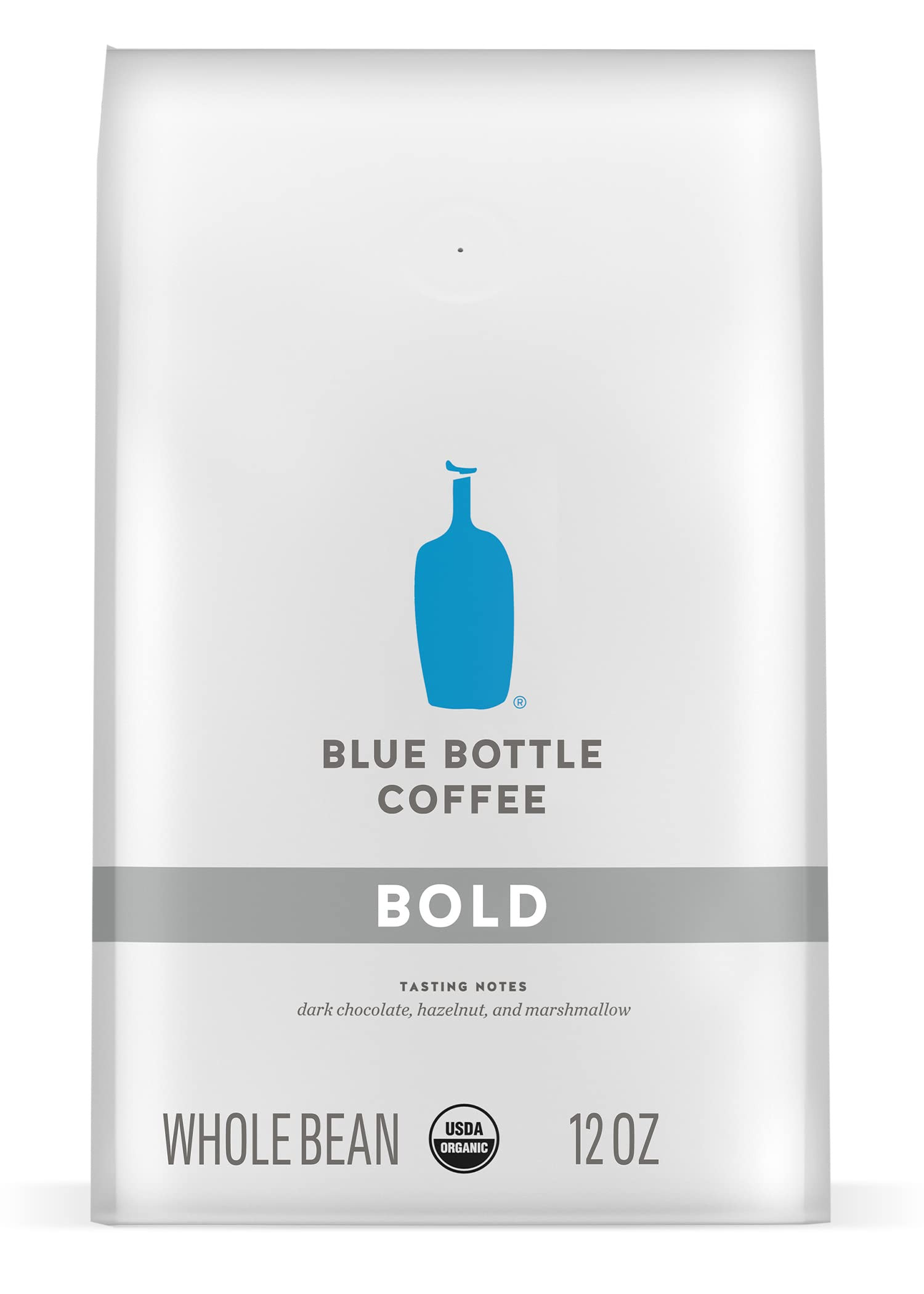 Blue Bottle Whole Bean Organic Coffee, Bold, Dark Roast, 12 Ounce bag (Pack of 1) | Amazon (US)