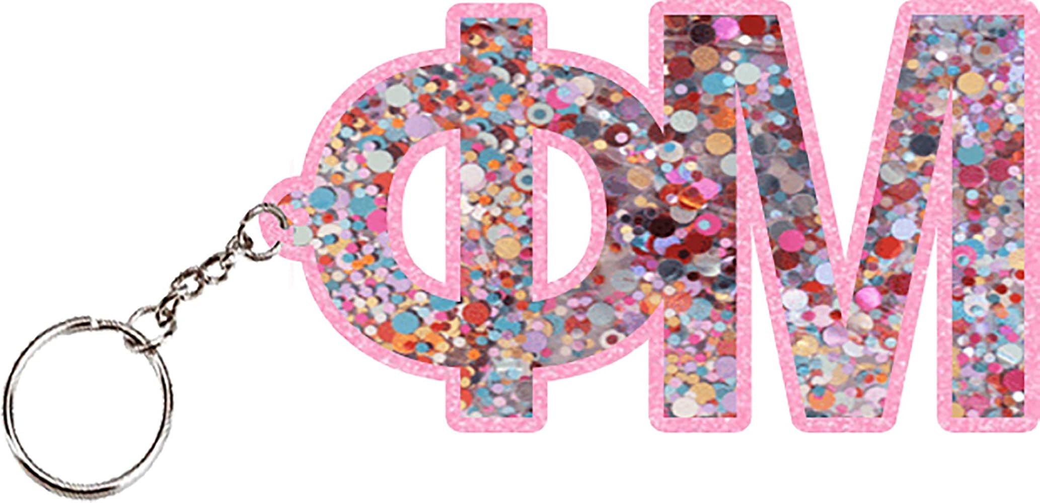 Phi Mu Glitter Sorority Keychain | Amazon (US)