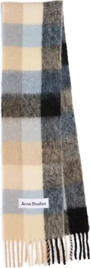 Vally Plaid Alpaca, Wool & Mohair Blend Scarf | Nordstrom