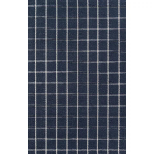 Marlborough Handmade Flatweave Wool Navy Rug | Wayfair North America