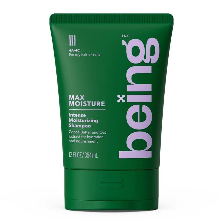 being MAX MOISTURE Intense Moisturizing Shampoo with Cocoa Butter and Oat Extract, 12 fl oz | Walmart (US)