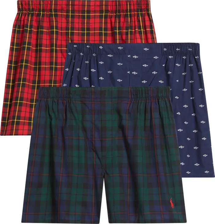 Polo Ralph Lauren Classic Fit Assorted 3-Pack Cotton Boxers | Nordstrom | Nordstrom