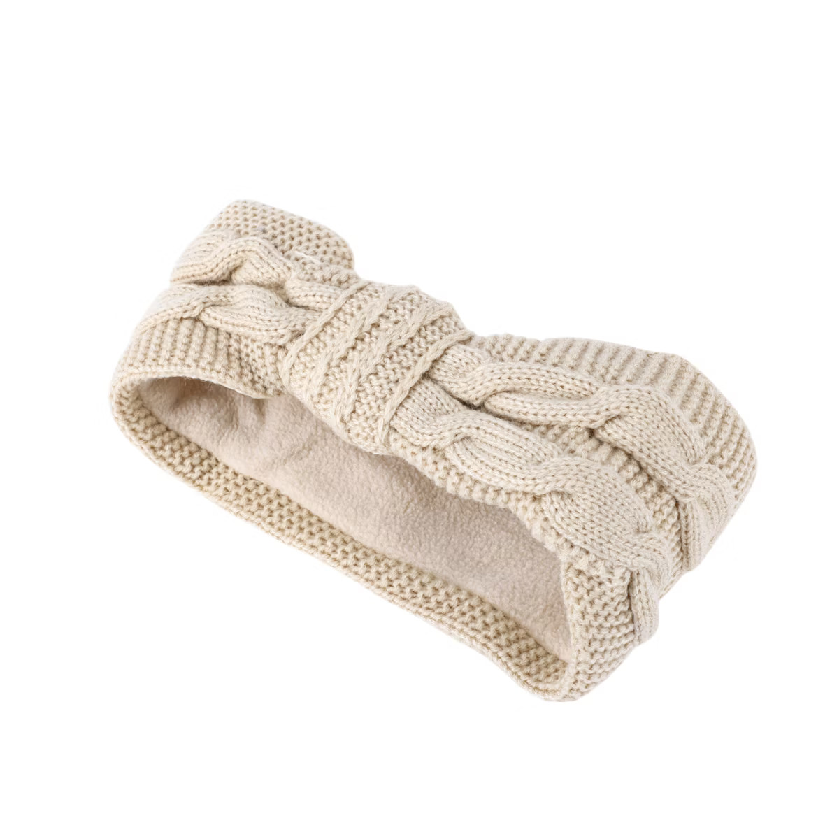 Unique Bargains Comfortable Cable Knit Headband Beige 1 Pc | Target