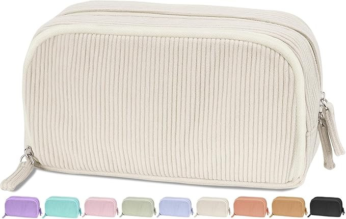 Sooez Big Capacity Pencil Case Pen Pouch, Soft Corduroy Pencil Bag with 3 Compartment, Multiple P... | Amazon (US)