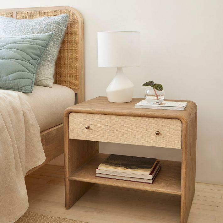 Modern Waterfall Nightstand (26") | West Elm (US)