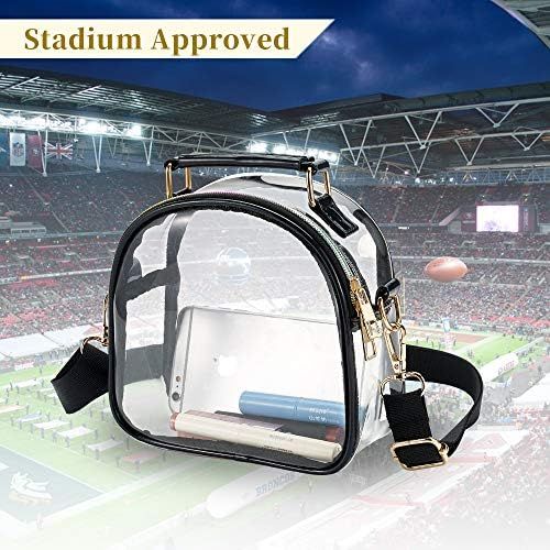 Clear Purse for Women, Clear Bag Stadium Approved, See Through Clear Handbag | Amazon (US)