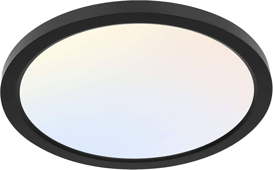 hykolity 12 Inch Selectable CCT LED Round Flat Panel Light, 24W 3000K/4000K/5000K, Edge-Lit Flush... | Amazon (US)