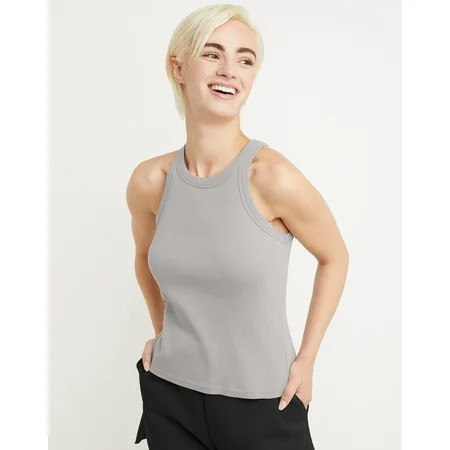 Hanes Cotton Rib Tank Women s Sleeveless Shirt Scoop Neck Top 4 Colors xs-2xl | Walmart (US)