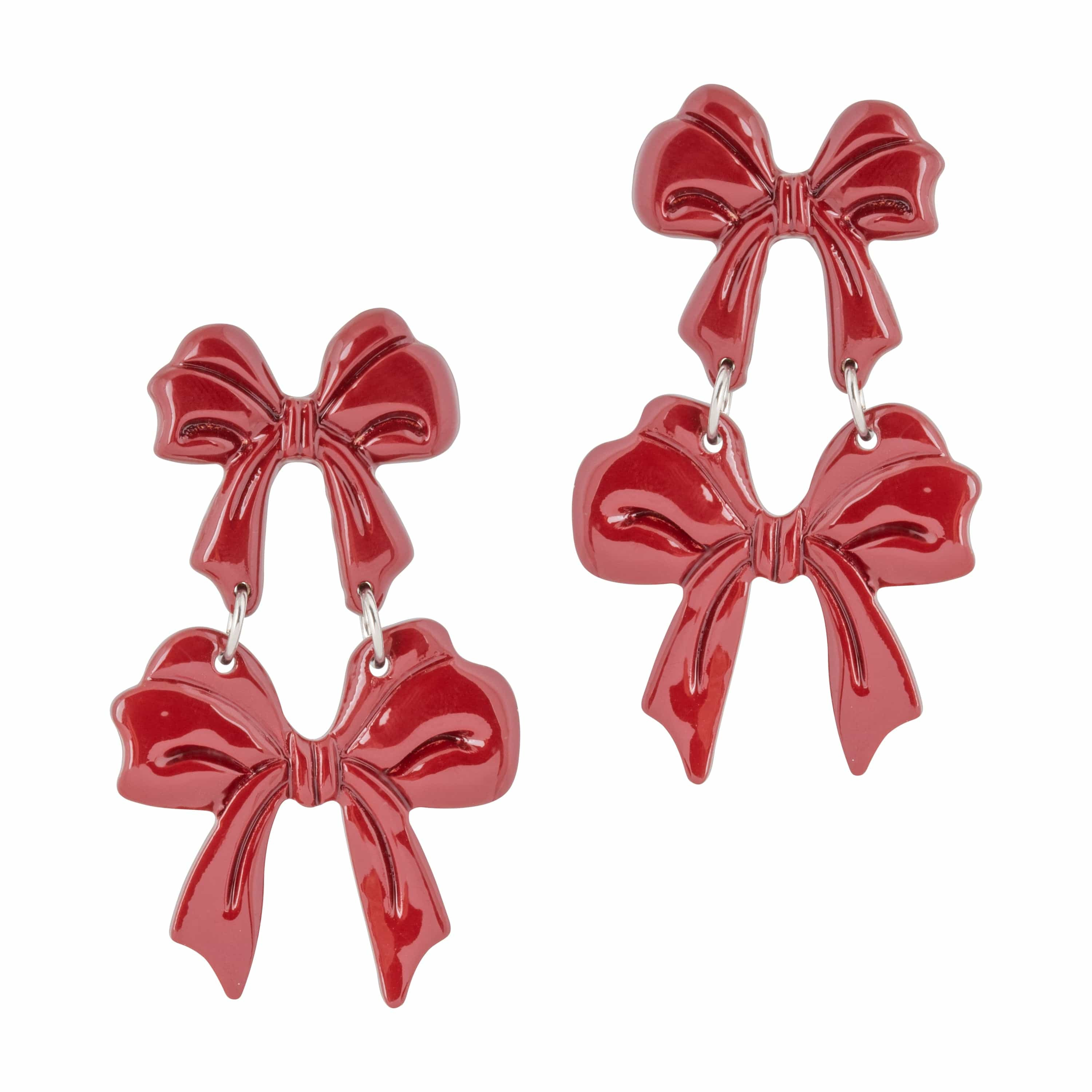 Burgundy Bow Dangles | Sunshine Tienda