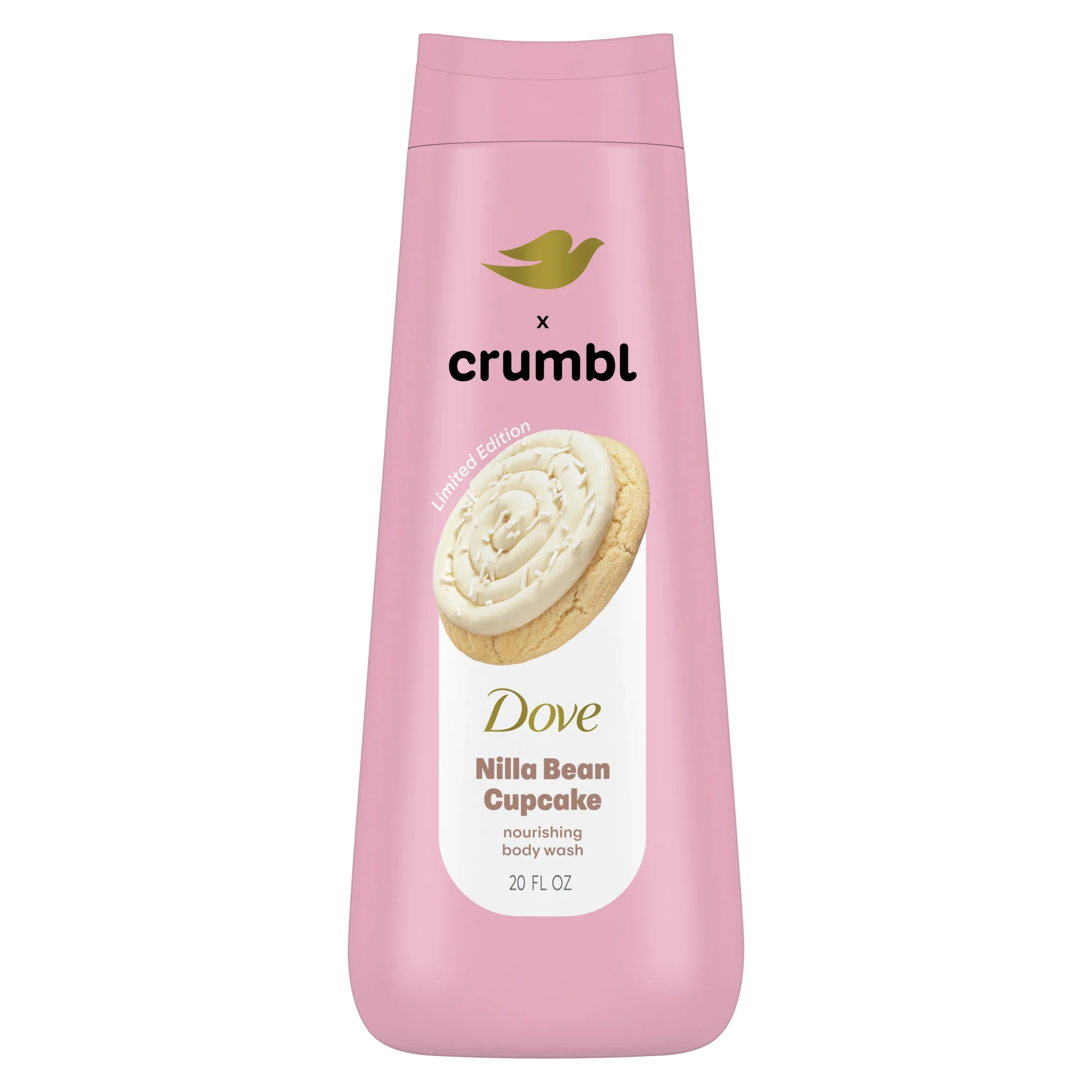Dove Crumbl Moisturizing Liquid Body Wash Nilla Bean Cupcake, 20 oz | Walmart (US)