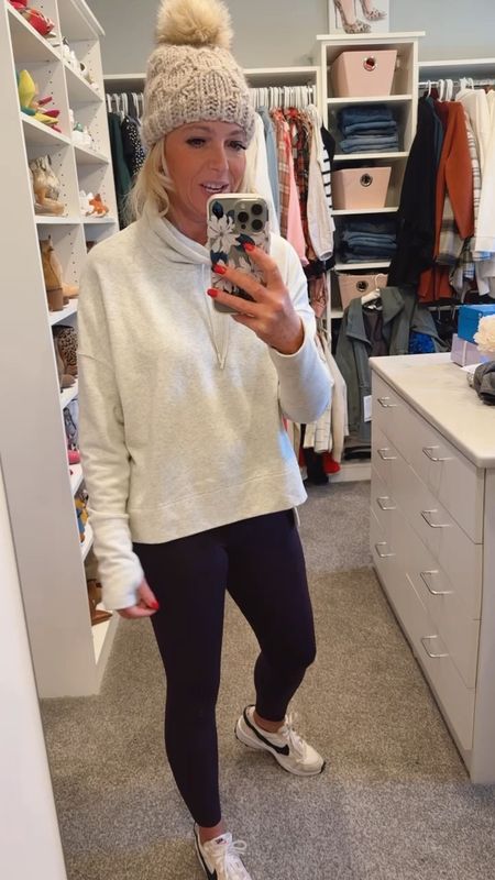I loved this top so much, I bought it twice! #comfy #winteroutfits size up one in ss, leggings TTS

#LTKfindsunder50 #LTKfitness #LTKover40