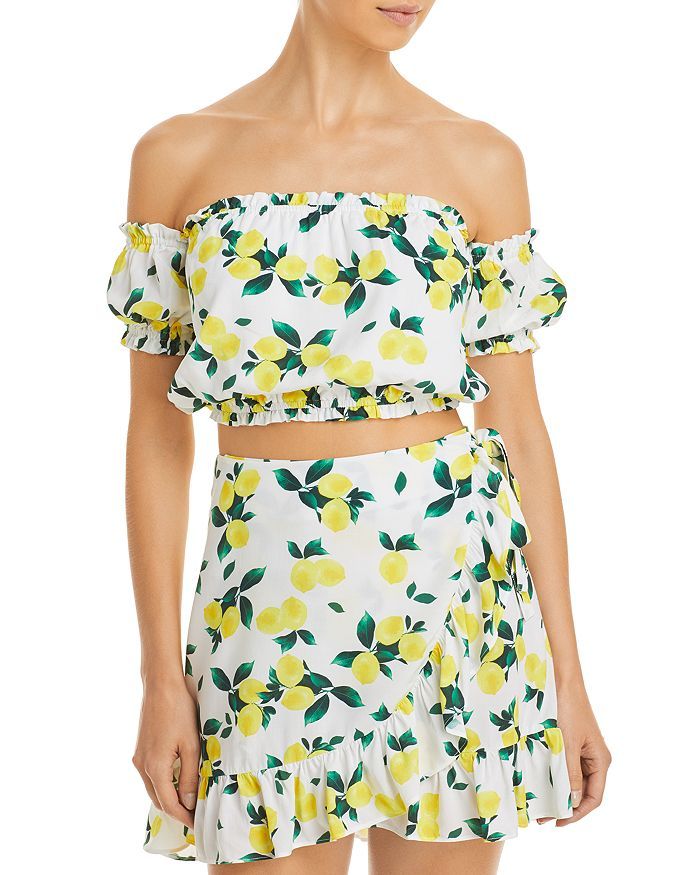 Lemon Print Crop Top & Mini Skirt Cover Up | Bloomingdale's (US)