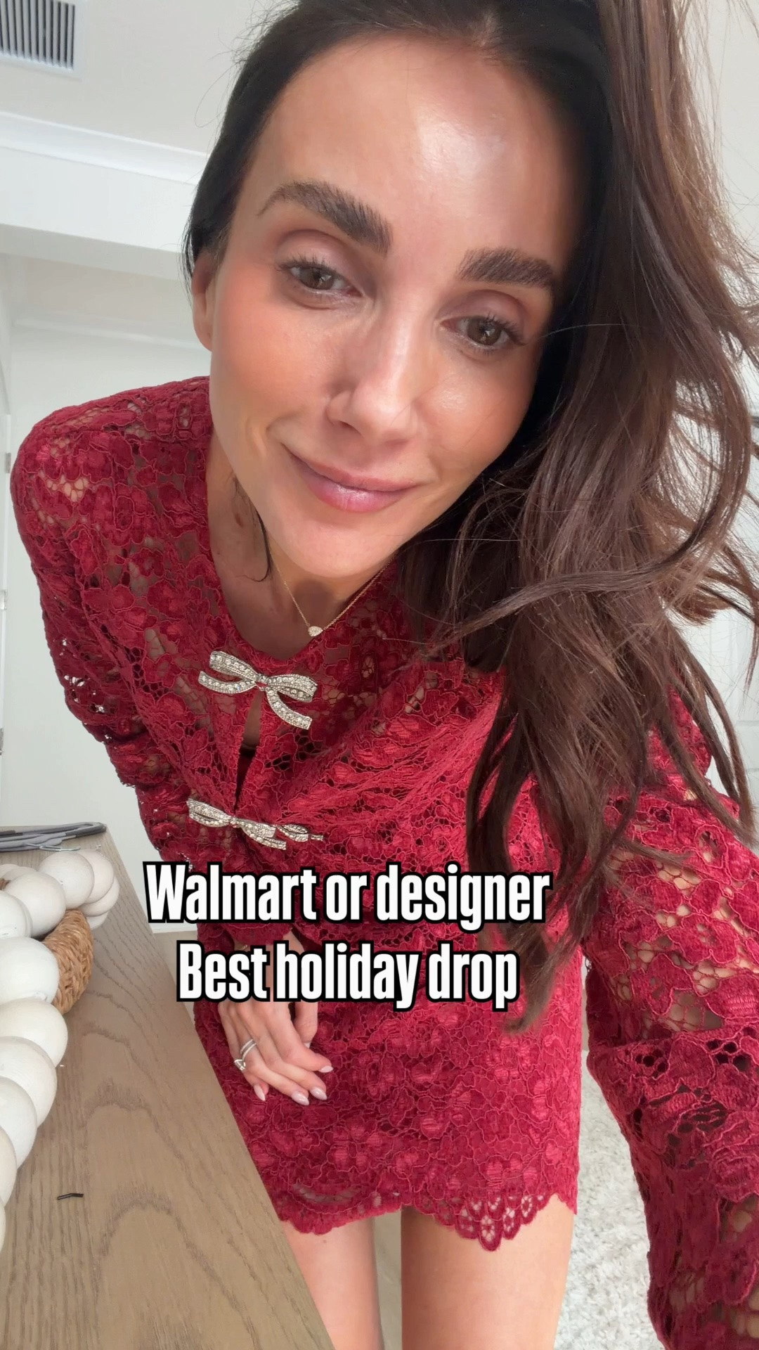 Walmart holiday drop I’m wearing xs in dress and coat
