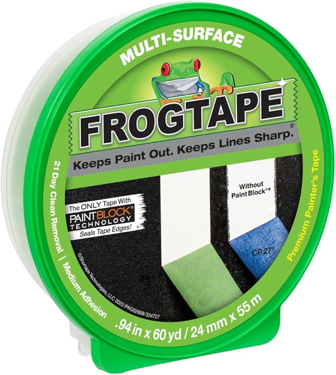 FROGTAPE CF 120 Painter's Tape, Multi-Surface with PAINTBLOCK, 24mm x 55m, Green, 1 Roll (187649) | Amazon (US)