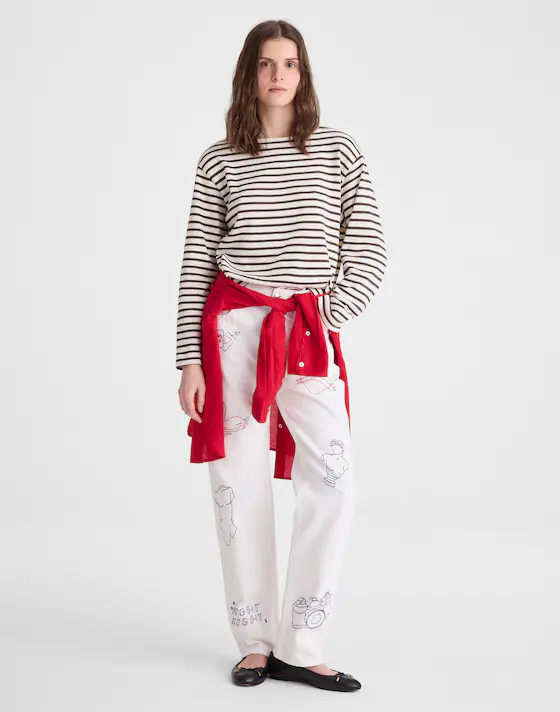 Striped Boatneck Long-Sleeve Tee | Madewell