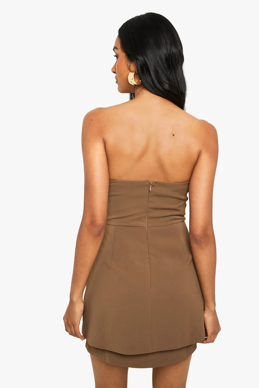 Tailored Ruched A-Line Mini Dress | Boohoo.com (UK & IE)