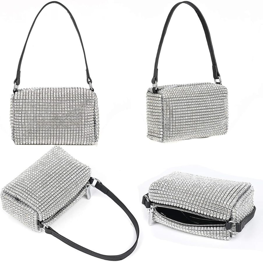 Bling Bling Crystals Evening Clutch Bag for Women Girls Sparkling Crossbody Bag Wedding Prom Part... | Amazon (US)